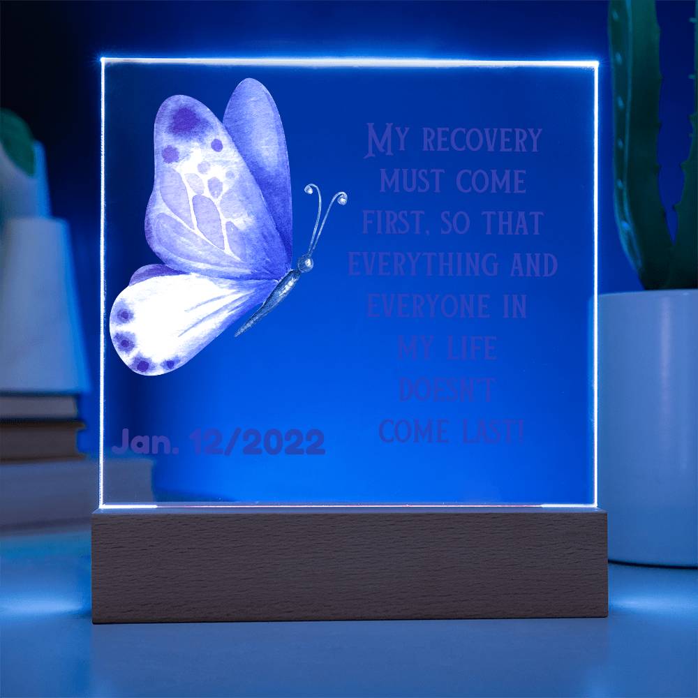 Custom Sobriety Date LED Gift - Personalized And Unique Gift For Someone In Recovery