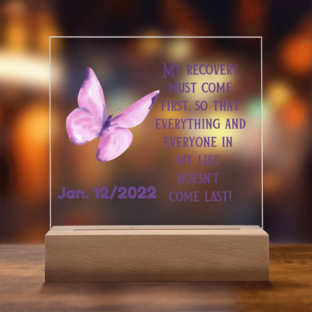 Custom Acrylic Plaque Gift For Those In Recovery - Customizable