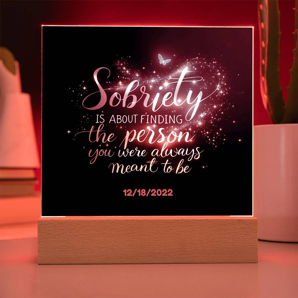 Celebrate Sobriety with a Custom LED Plaque