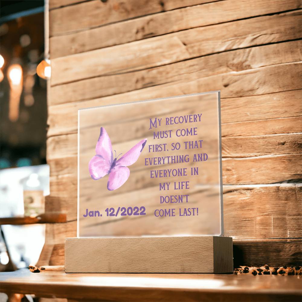 Custom Acrylic Plaque Gift For Those In Recovery - Customizable