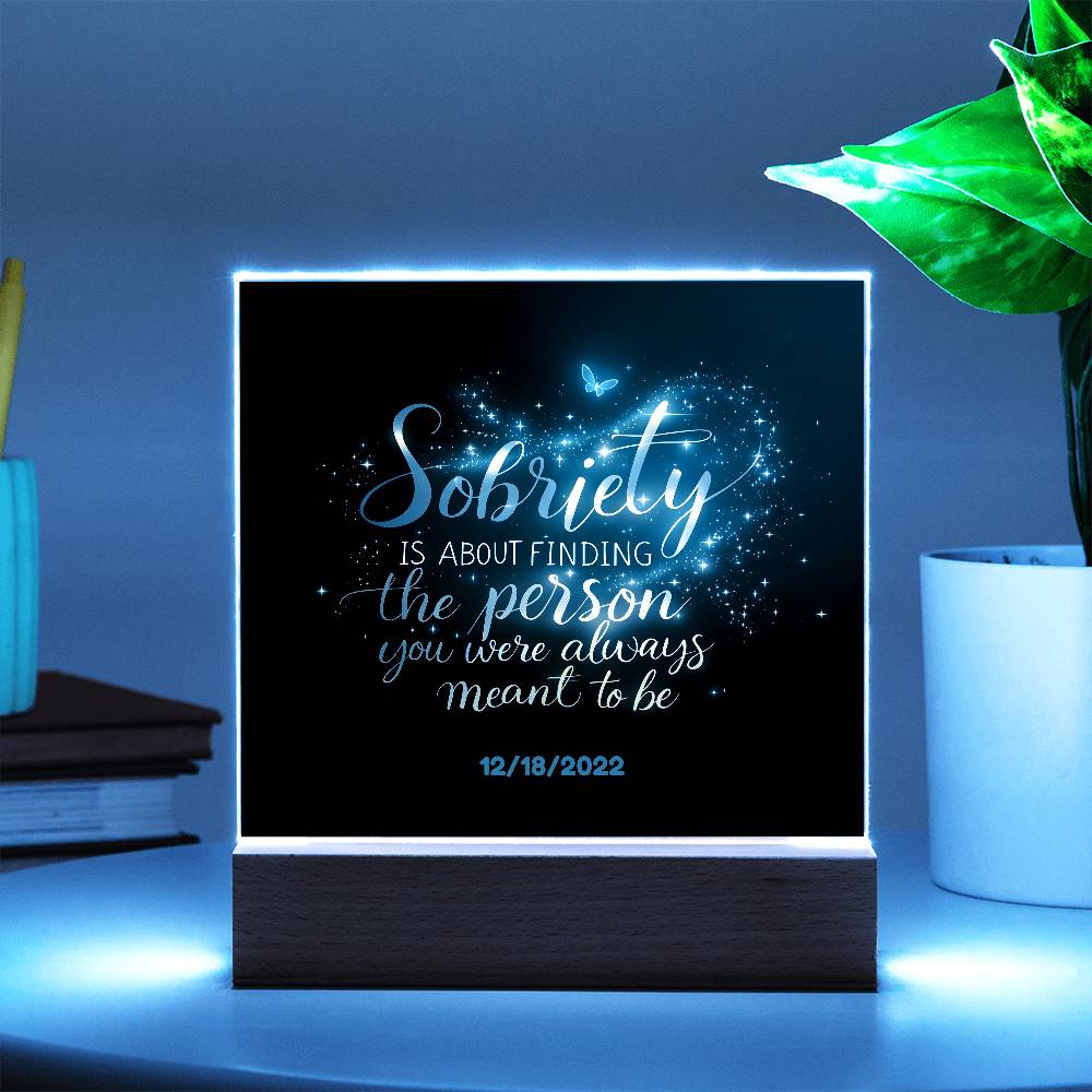 Celebrate Sobriety with a Custom LED Plaque