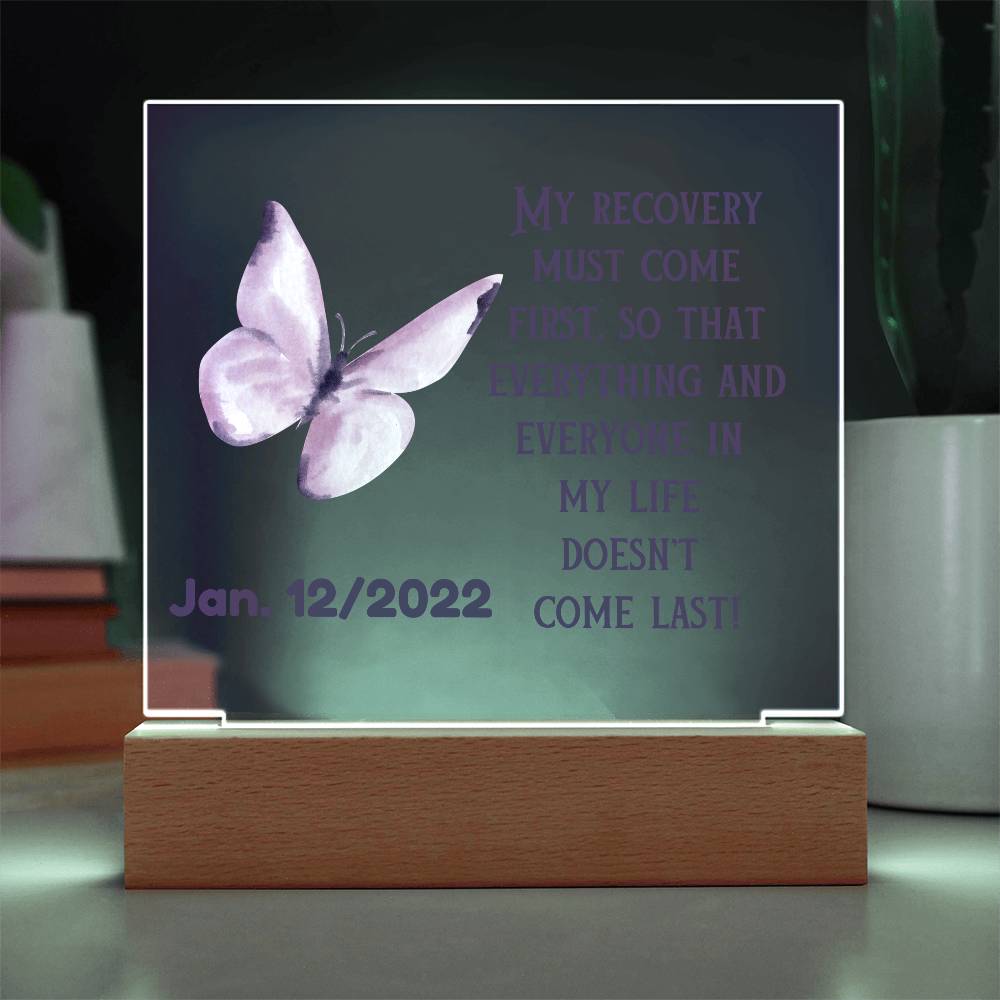 Custom Acrylic Plaque Gift For Those In Recovery - Customizable