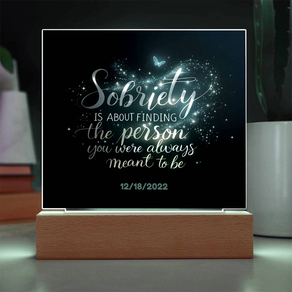 Celebrate Sobriety with a Custom LED Plaque