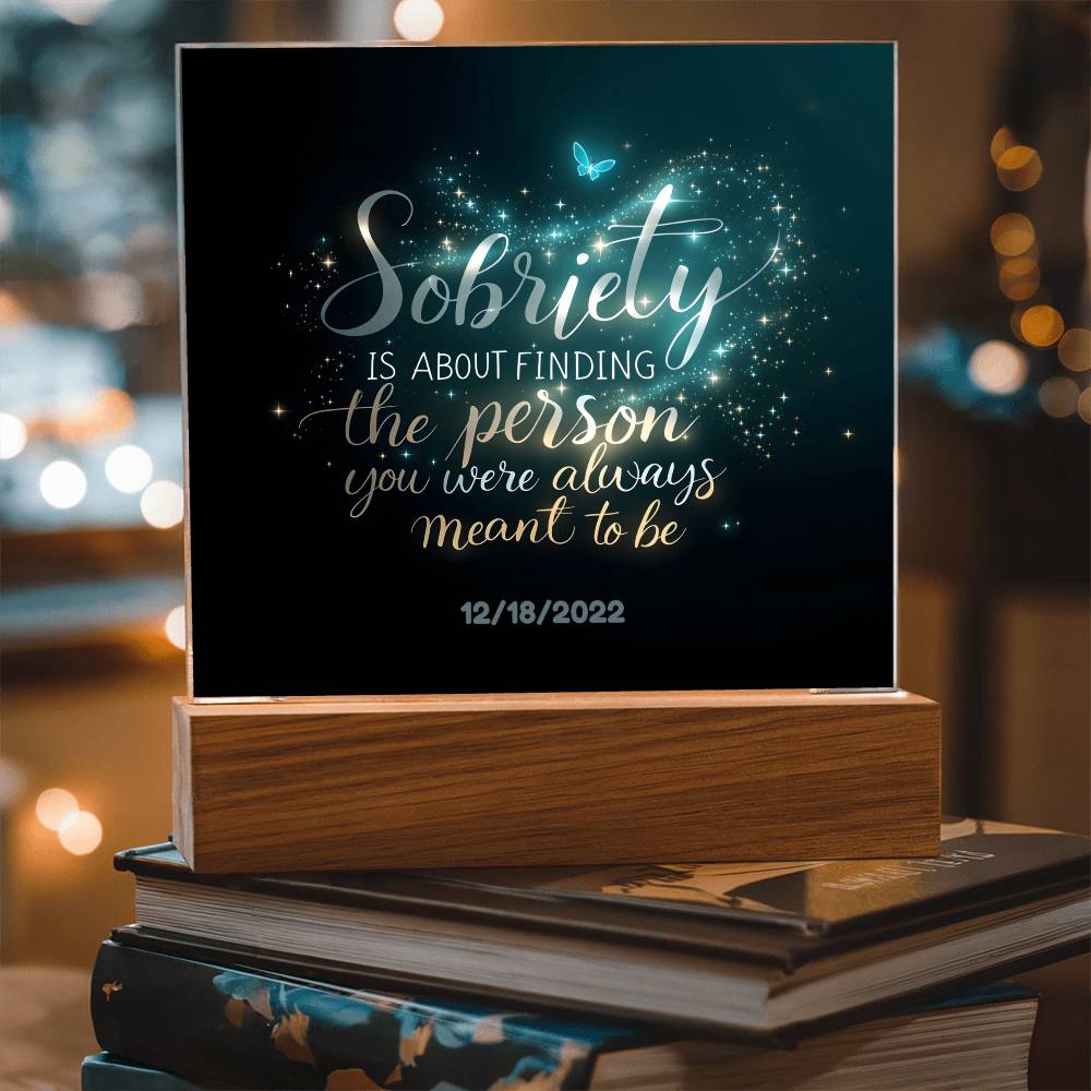 Celebrate Sobriety with a Custom LED Plaque