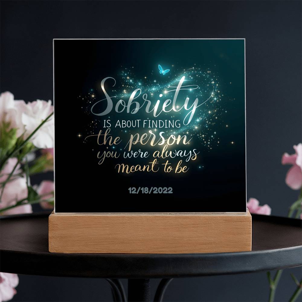 Celebrate Sobriety with a Custom LED Plaque