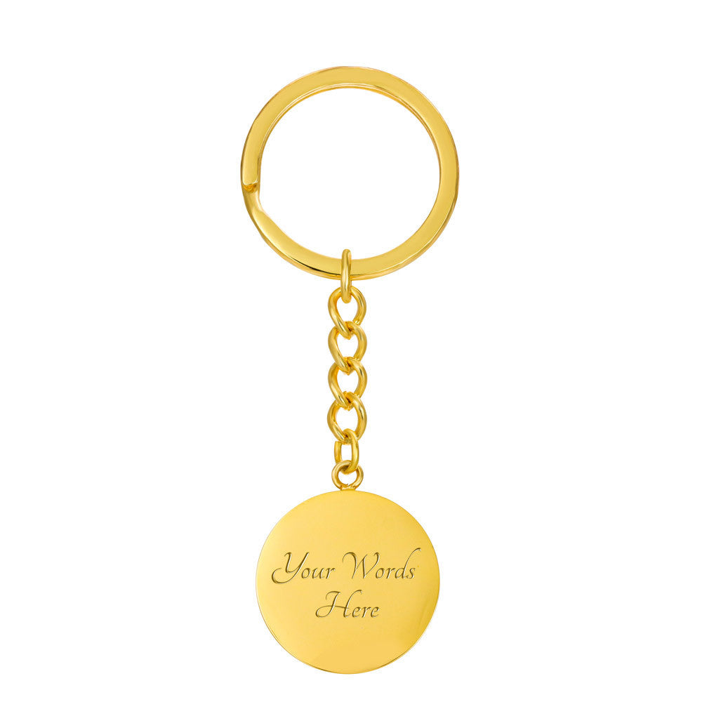 1-30 Custom Sobriety Keychain - Personalized Engraved Message On Back