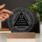 1-50 Year Custom Sobriety Date Plaque - One Day At A Time - LED Sober Birthday Gift