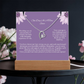 A Heartfelt Tribute to Woman in Recovery ~LED Acrylic Plaque Jewelry Gift Set: Custom Sober Date and Name