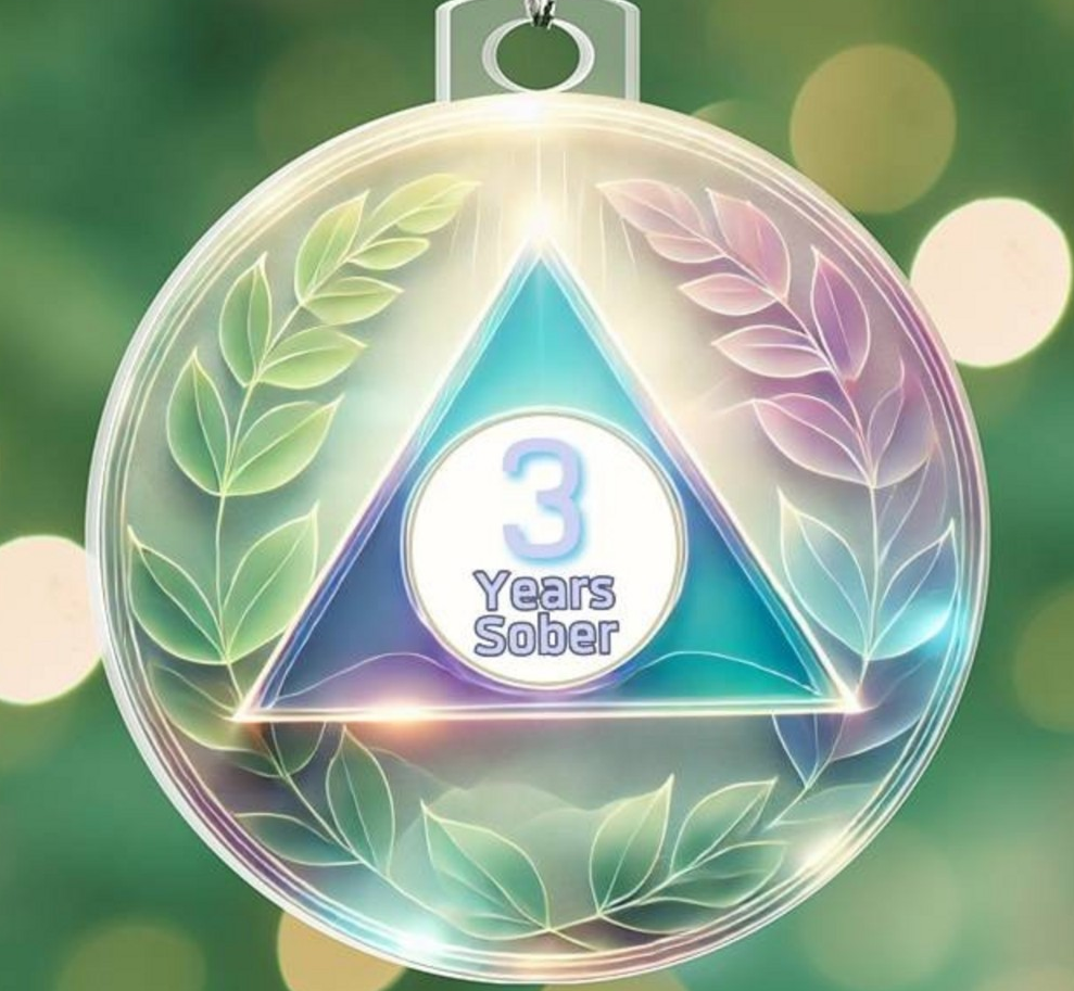 1-40 Years Custom Serenity Sobriety Ornament – Customizable Milestone Gift  AA Keepsake