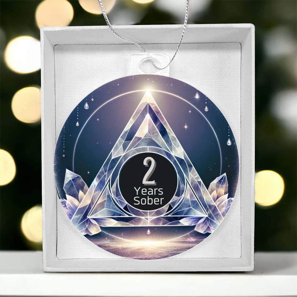 1 - 65 Years Sober | Sobriety Milestone Ornament – Choose Your Style | Celebrate Each Year of Sobriety