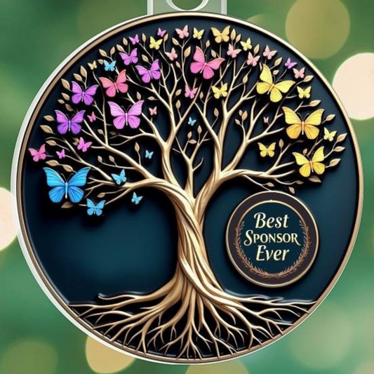 Best Sponsor Ever Ornament | Symbolic Tree of Transformation | Recovery Gift for Sponsor