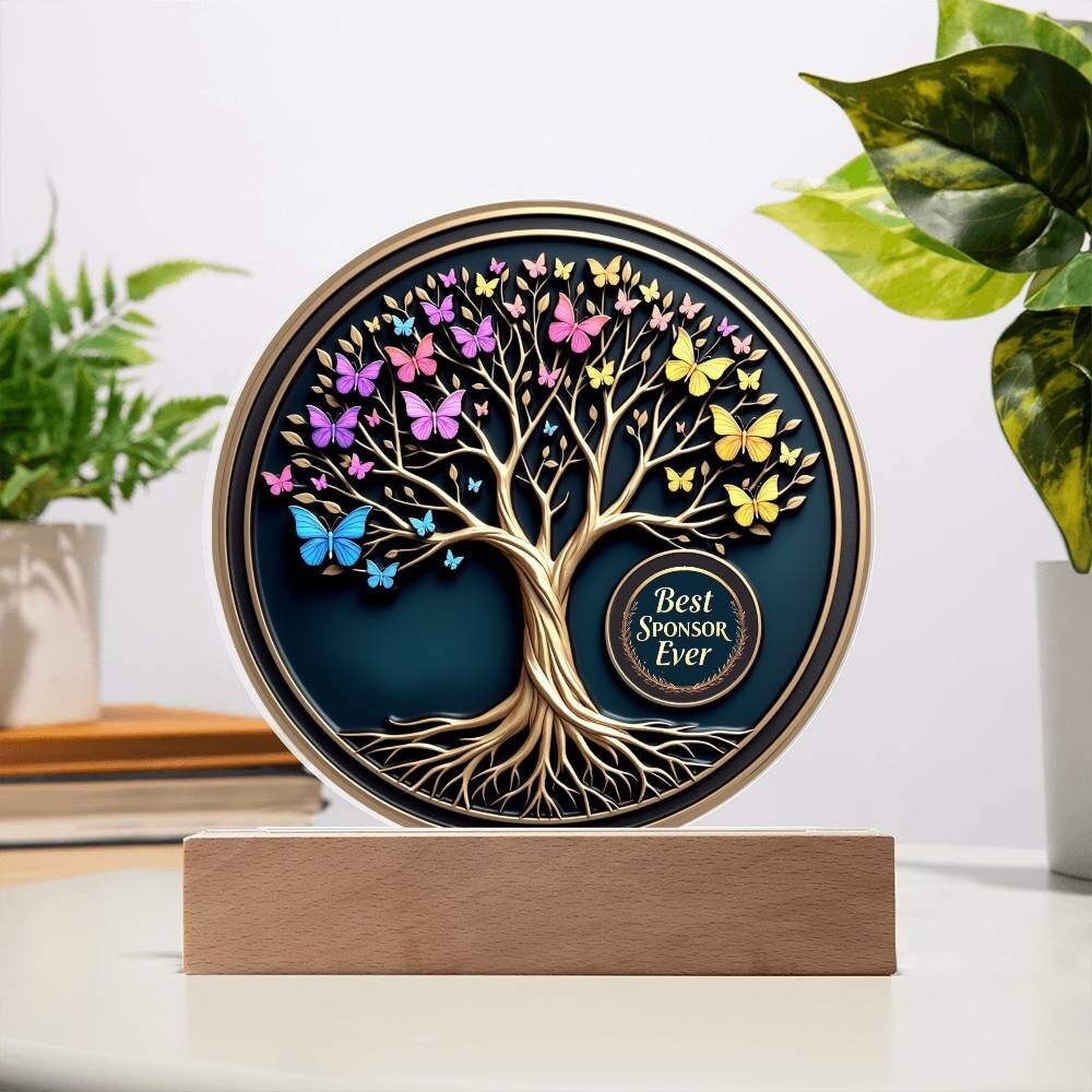 Best Sponsor Ever LED Circle Acrylic Keepsake