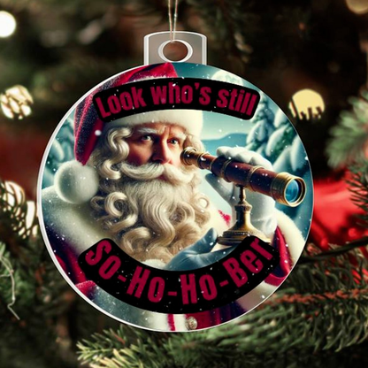 So-Ho-Ho-Ber Santa Ornament – Celebrating Continued Sobriety Milestones