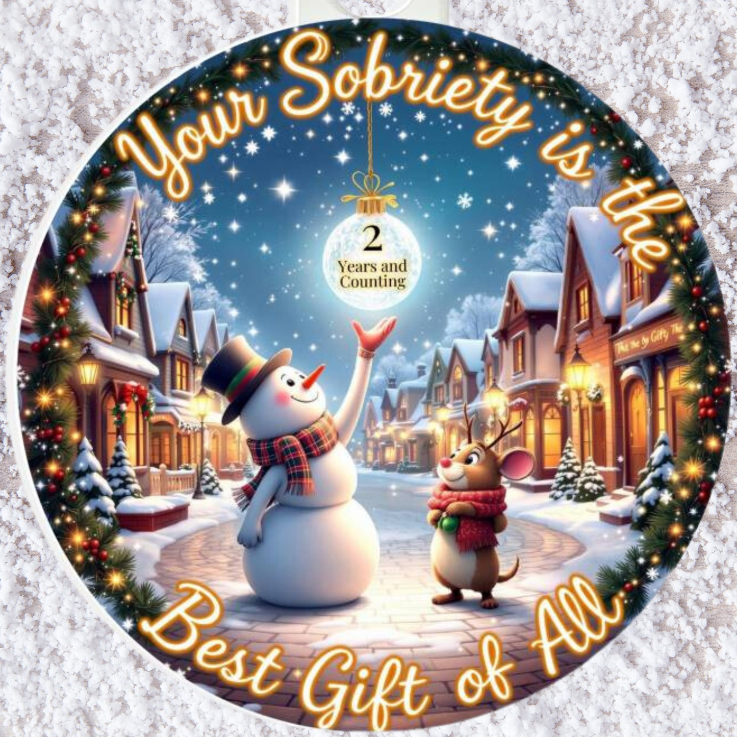 Sobriety is the Best Gift Custom Ornament