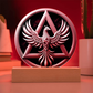 1-50 Year LED Phoenix Sobriety Milestone Plaque – Symbol of Strength & Rebirth | Customizable Year