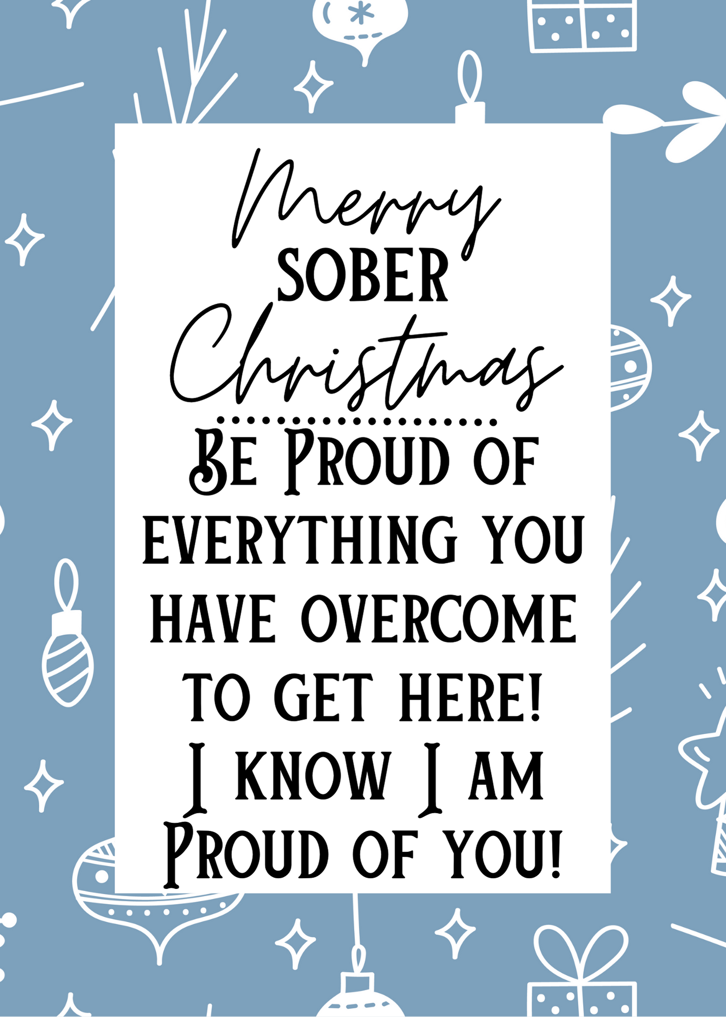 Merry Sober Christmas Digital Download