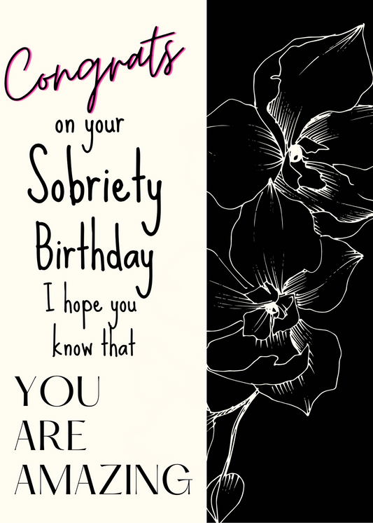 Sobriety Birthday Digital Download